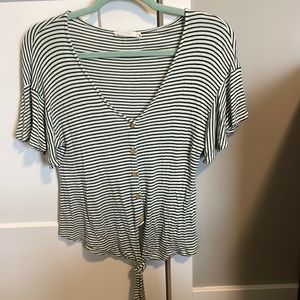 Lush Green Striped shirt